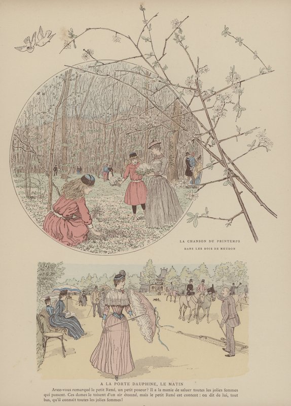Ilustracja do Paris Brillant (kolor lito) autorstwa Maurice Charles Mathieu Bonvoisin