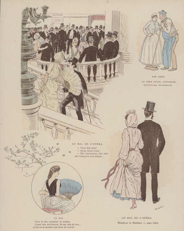 Ilustracja do Paris Brillant (kolor lito) autorstwa Maurice Charles Mathieu Bonvoisin