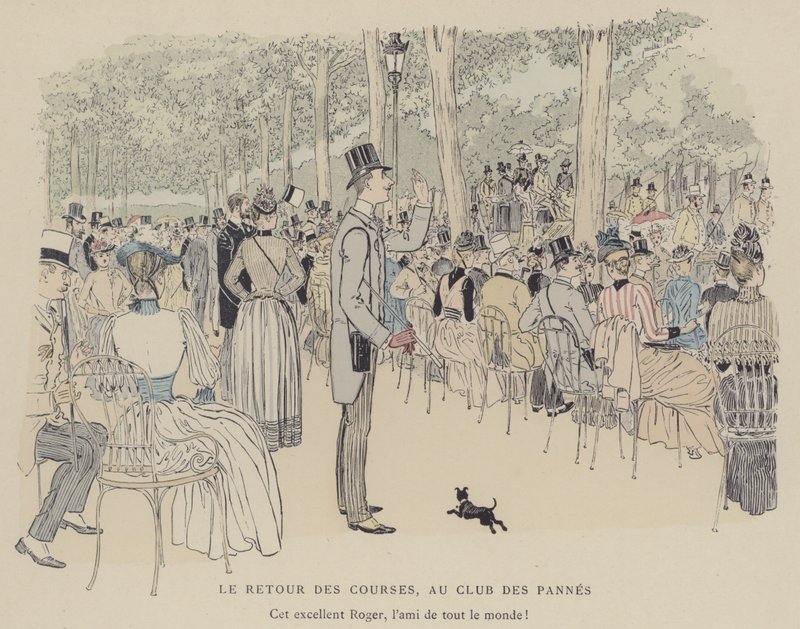 Ilustracja do Paris Brillant (kolor lito) autorstwa Maurice Charles Mathieu Bonvoisin