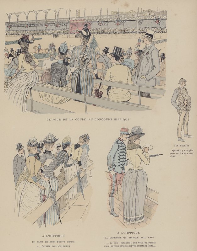 Ilustracja do Paris Brillant (kolor lito) autorstwa Maurice Charles Mathieu Bonvoisin