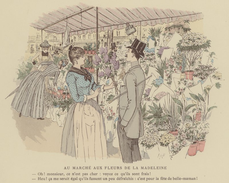 Ilustracja do Paris Brilliant (kolor lito) autorstwa Maurice Charles Mathieu Bonvoisin