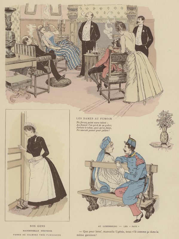 Ilustracja do Paris Brillant (kolor lito) autorstwa Maurice Charles Mathieu Bonvoisin