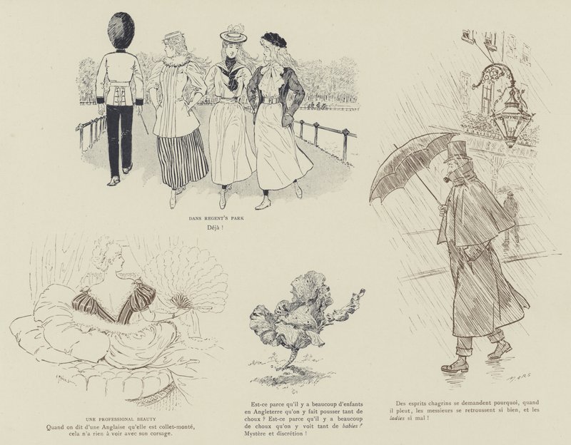 Ilustracja do La Vie De Londres autorstwa Mars autorstwa Maurice Charles Mathieu Bonvoisin