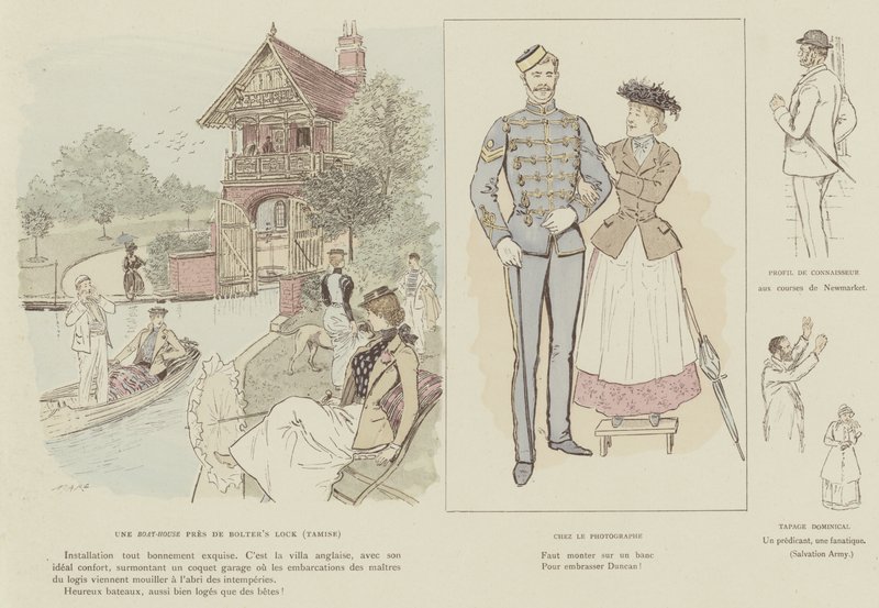 Ilustracja do La Vie De Londres autorstwa Mars autorstwa Maurice Charles Mathieu Bonvoisin