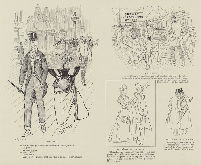 Ilustracja do La Vie De Londres autorstwa Mars autorstwa Maurice Charles Mathieu Bonvoisin