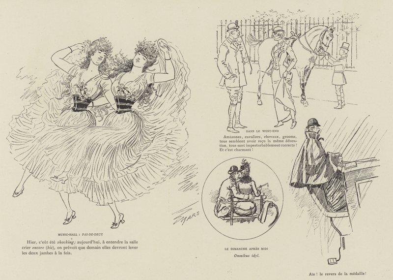 Ilustracja do La Vie De Londres autorstwa Mars autorstwa Maurice Charles Mathieu Bonvoisin