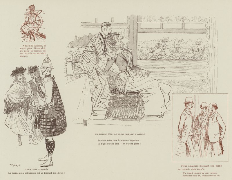 Ilustracja do La Vie De Londres autorstwa Mars autorstwa Maurice Charles Mathieu Bonvoisin