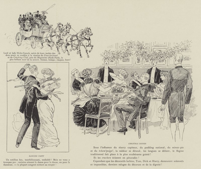 Ilustracja do La Vie De Londres autorstwa Mars autorstwa Maurice Charles Mathieu Bonvoisin