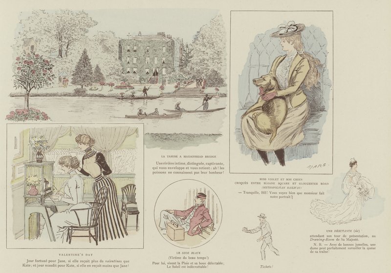 Ilustracja do La Vie De Londres autorstwa Mars autorstwa Maurice Charles Mathieu Bonvoisin