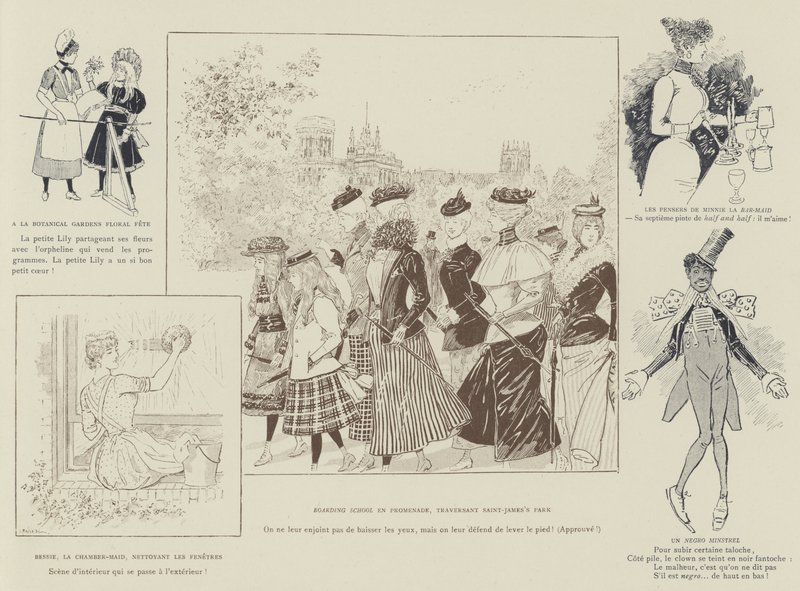 Ilustracja do La Vie De Londres autorstwa Mars autorstwa Maurice Charles Mathieu Bonvoisin