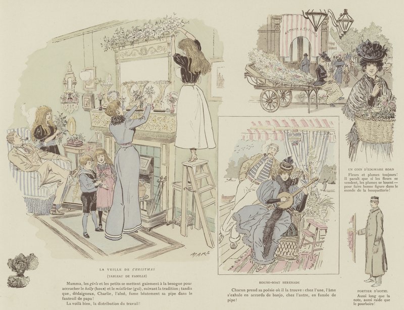 Ilustracja do La Vie De Londres autorstwa Mars autorstwa Maurice Charles Mathieu Bonvoisin