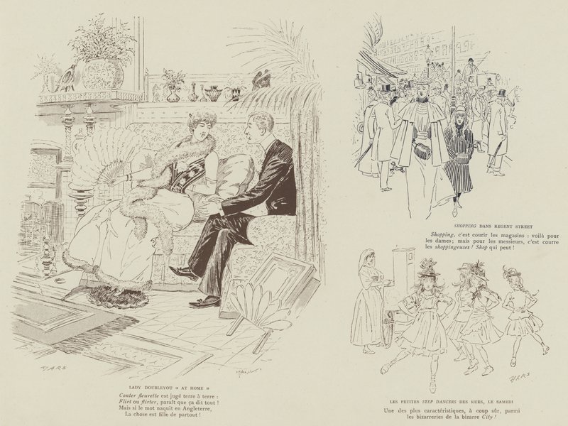 Ilustracja do La Vie De Londres autorstwa Mars autorstwa Maurice Charles Mathieu Bonvoisin