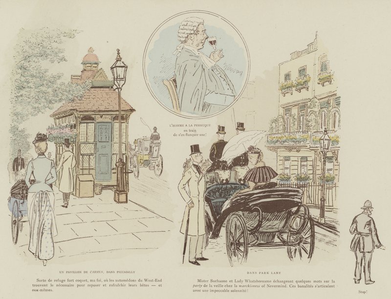 Ilustracja do La Vie De Londres autorstwa Mars autorstwa Maurice Charles Mathieu Bonvoisin