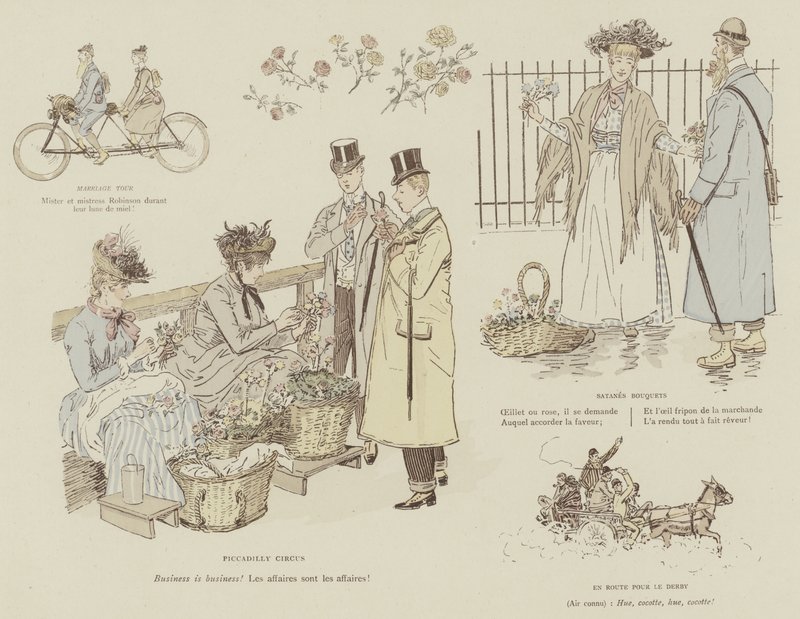 Ilustracja do La Vie De Londres autorstwa Mars autorstwa Maurice Charles Mathieu Bonvoisin