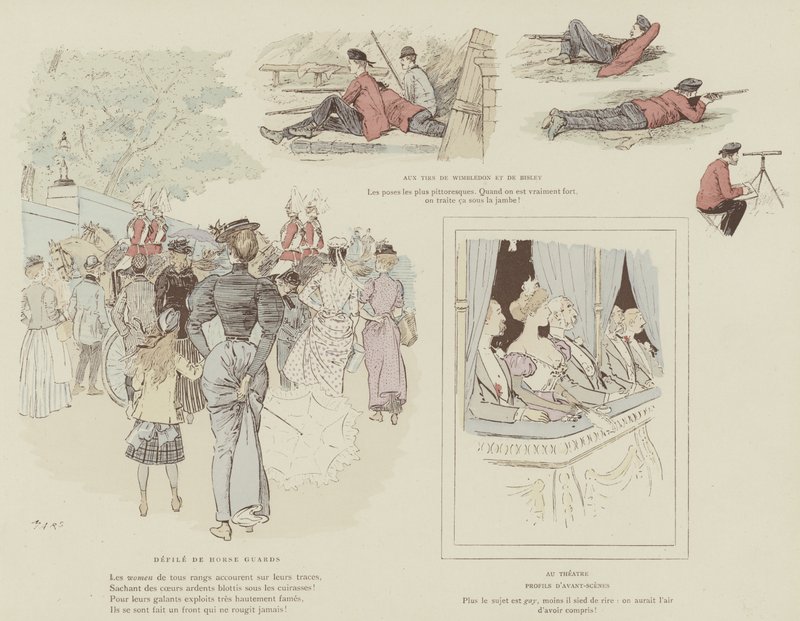 Ilustracja do La Vie De Londres autorstwa Mars autorstwa Maurice Charles Mathieu Bonvoisin
