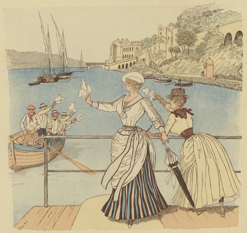 Monte Carlo, żegnając rybaków autorstwa Maurice Charles Mathieu Bonvoisin