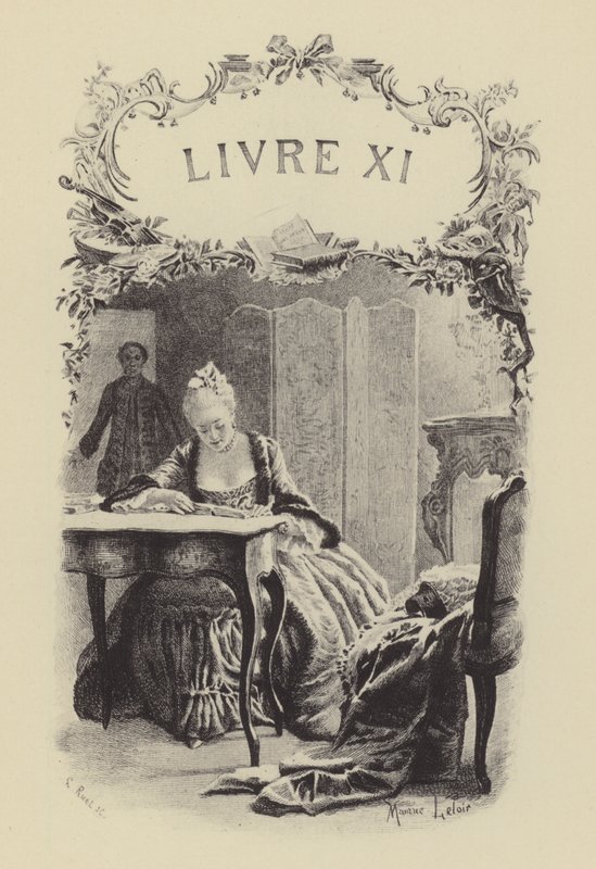 Ilustracja do księgi XI Wyznań Jeana-Jacquesa Rousseau (rycina) autorstwa Maurice Leloir