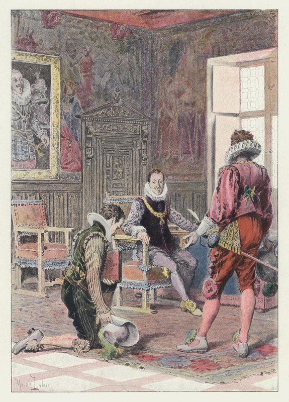Ilustracja do Gil Blas (kolor lito) autorstwa Maurice Leloir