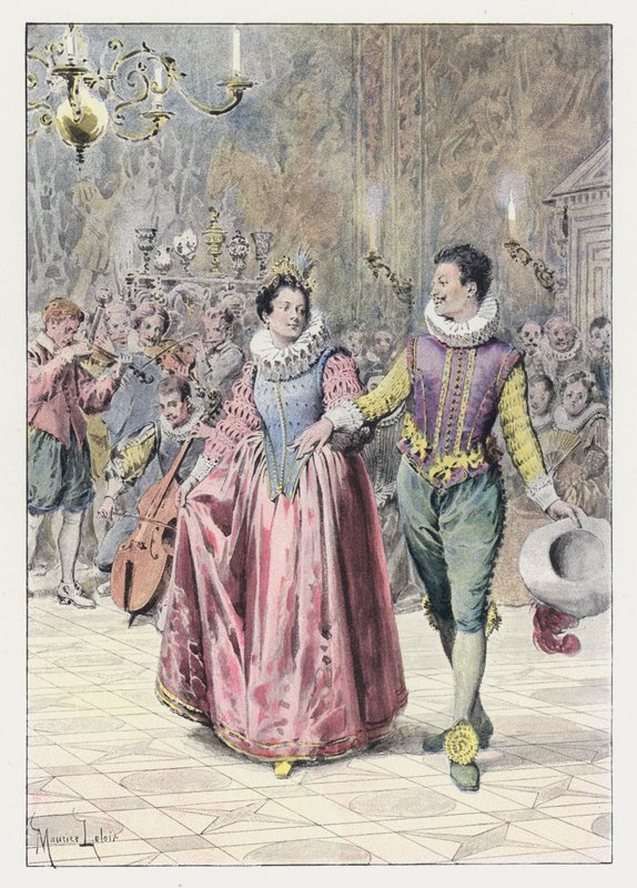Ilustracja do Gil Blas (kolor lito) autorstwa Maurice Leloir