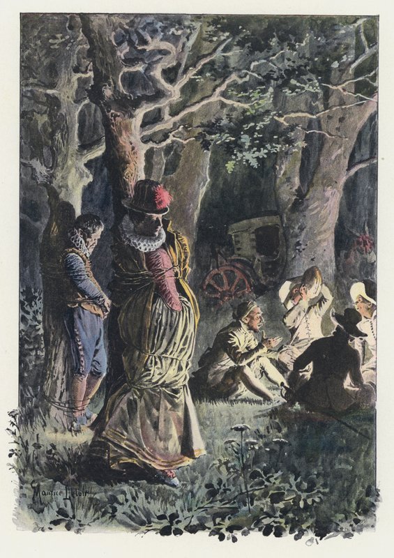 Ilustracja do Gil Blas (kolor lito) autorstwa Maurice Leloir