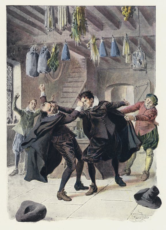 Ilustracja do Gil Blas (kolor lito) autorstwa Maurice Leloir
