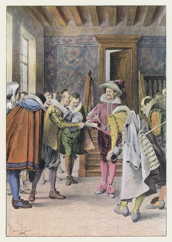 Ilustracja do Gil Blas (kolor lito) autorstwa Maurice Leloir