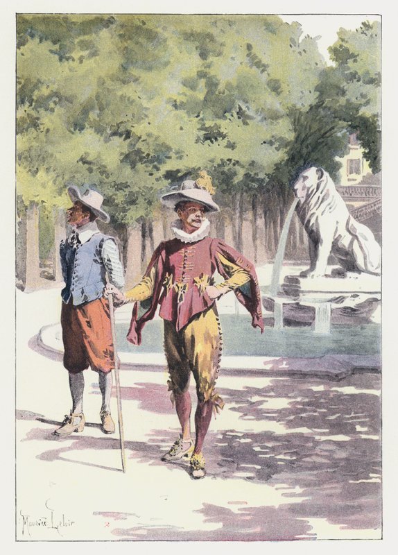 Ilustracja do Gil Blas (kolor lito) autorstwa Maurice Leloir