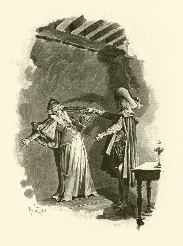 Ilustracja do Trzech Muszkieterów (rycina) autorstwa Maurice Leloir