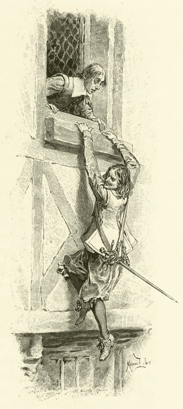 Ilustracja do Trzech Muszkieterów (rycina) autorstwa Maurice Leloir