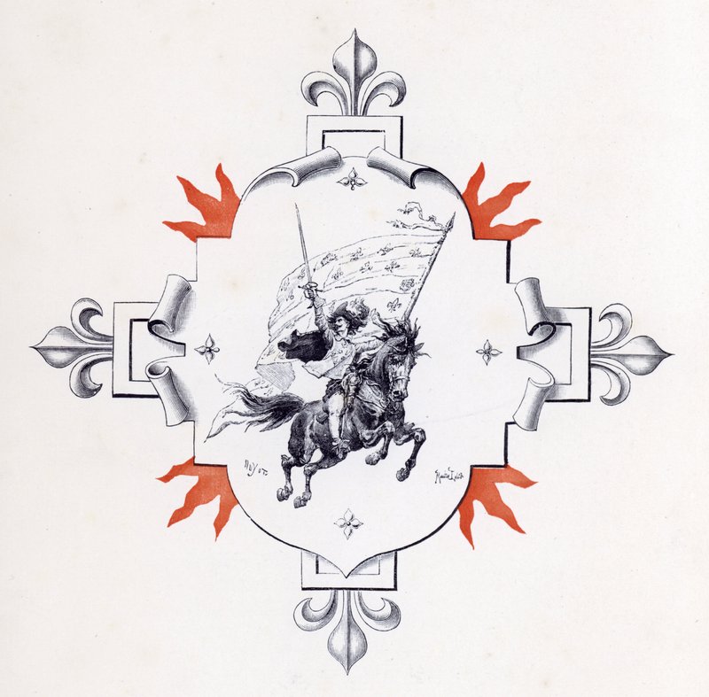Ilustracja do Trzech Muszkieterów (rycina) autorstwa Maurice Leloir