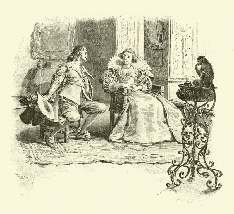 Ilustracja do Trzech Muszkieterów (rycina) autorstwa Maurice Leloir