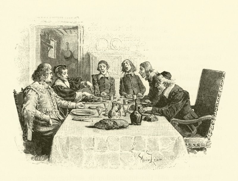 Ilustracja do Trzech Muszkieterów (rycina) autorstwa Maurice Leloir
