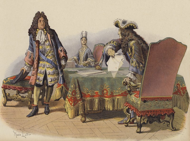 Zniewaga króla w apartamentach Madame de Maintenon autorstwa Maurice Leloir