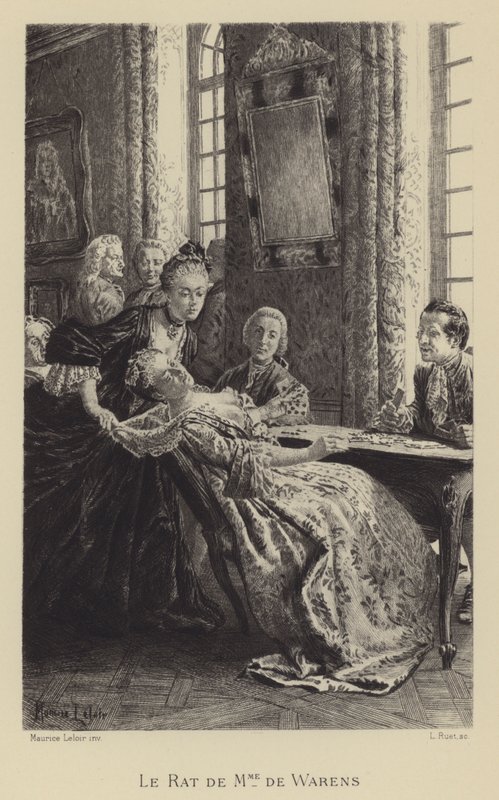Szczur Madame de Warens (grawerowanie) autorstwa Maurice Leloir