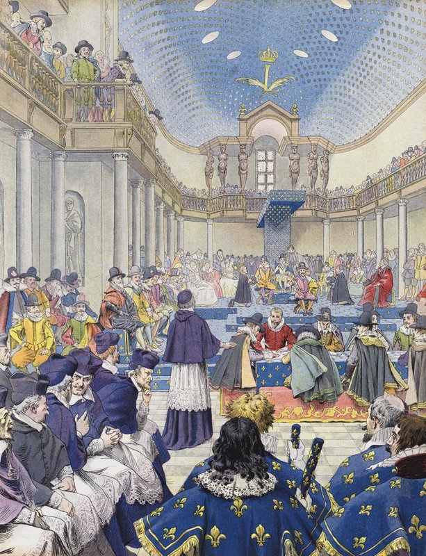 Richelieu w stanach generalnych 1614 autorstwa Maurice Leloir