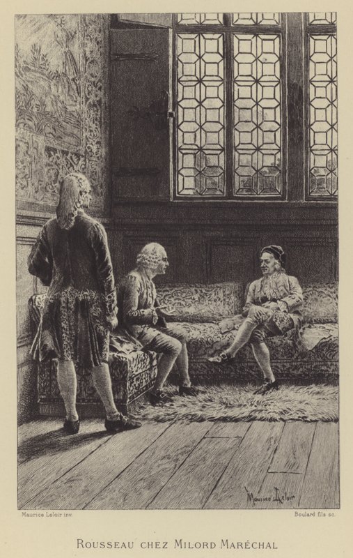 Rousseau odwiedza Georgela Keith autorstwa Maurice Leloir