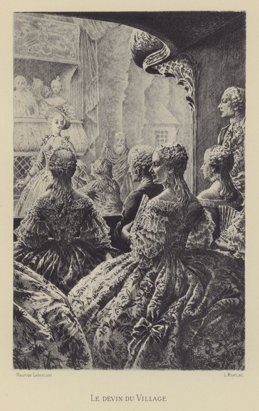 Wiejski wróżbita (wklęsłodruk) autorstwa Maurice Leloir