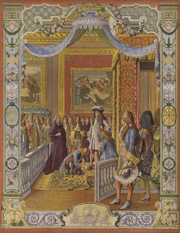 Dźwignia króla Ludwika XIV autorstwa Maurice Leloir