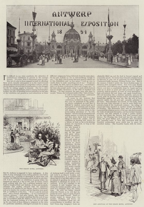 Międzynarodowa Wystawa w Antwerpii 1894 autorstwa Melton Prior
