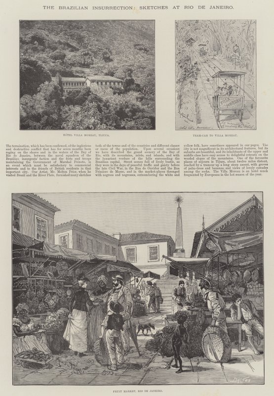 Powstanie brazylijskie, szkice w Rio de Janeiro autorstwa Melton Prior