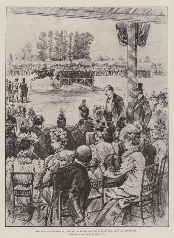 Książę i księżna Yorku na Royal Counties Agricultural Show w Portsmouth autorstwa Melton Prior