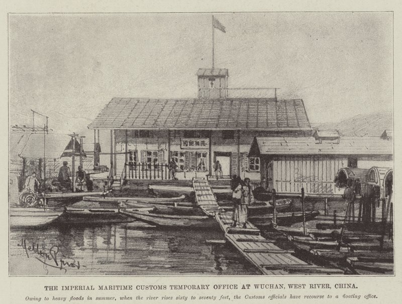 Tymczasowy Urząd Celny w Wuchan, West River, Chiny autorstwa Melton Prior