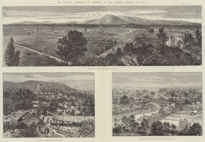 Wyprawa wojskowa do Manipur na wschodniej granicy Indii autorstwa Melton Prior