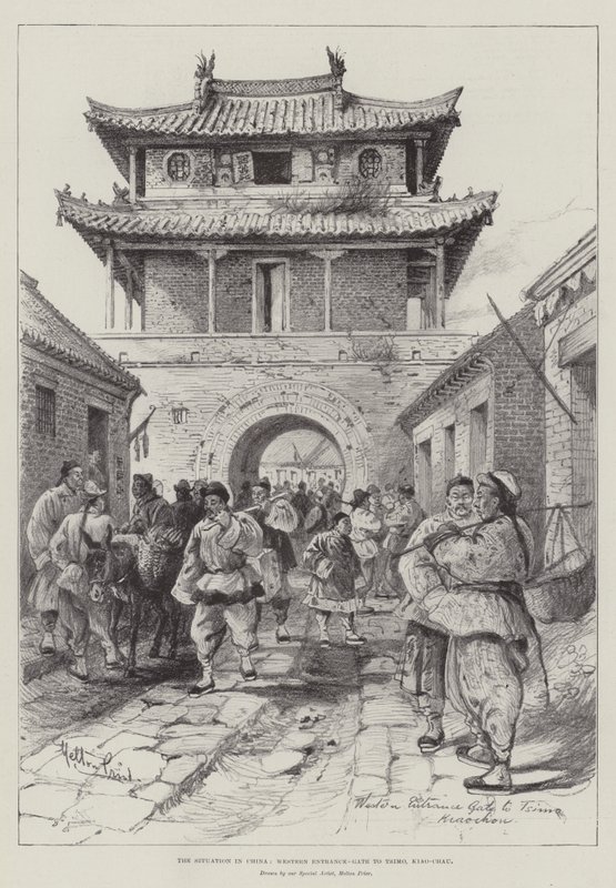 Sytuacja w Chinach, Zachodnia Brama Wejściowa do Tsimo, Kiao-Chau autorstwa Melton Prior