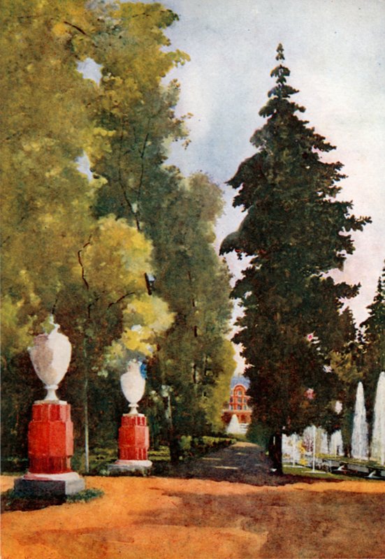 Fontanny, Peterhof autorstwa Mima Nixon