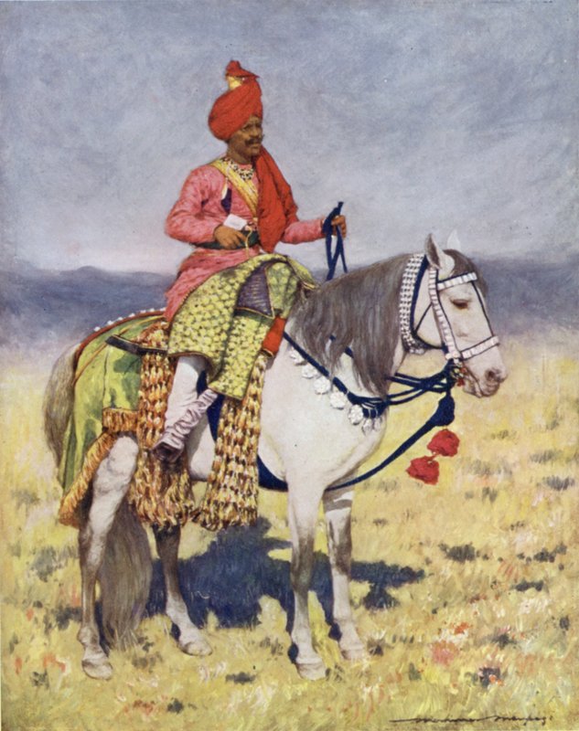 Słynny tańczący koń, obóz Bombay Chiefs autorstwa Mortimer Ludington Menpes