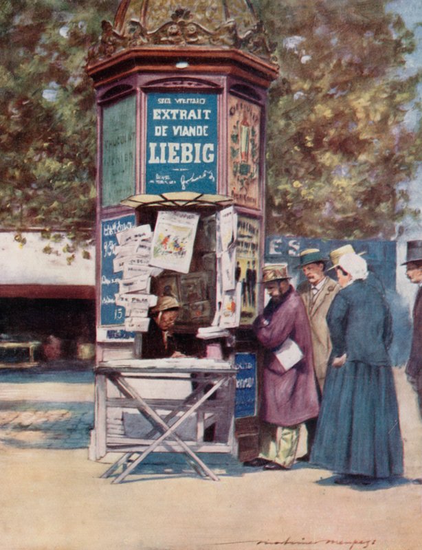 W kiosku, Paryż autorstwa Mortimer Ludington Menpes
