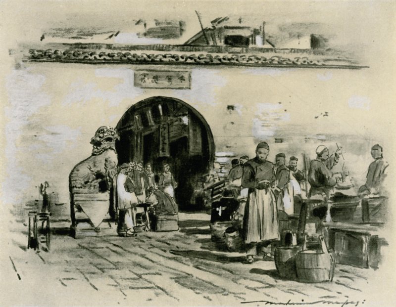 W mieście Szanghaj autorstwa Mortimer Ludington Menpes