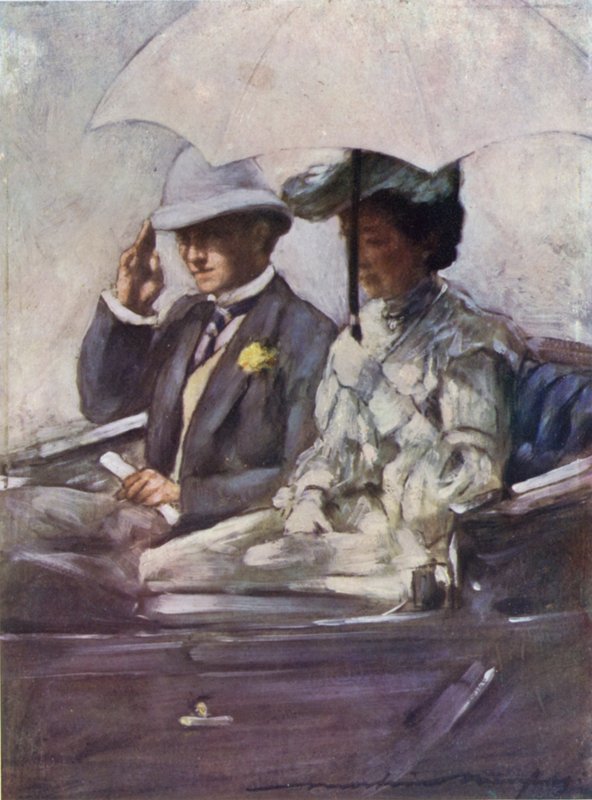 Lord Curzon i księżna Connaught w drodze do Retainers” Show autorstwa Mortimer Ludington Menpes