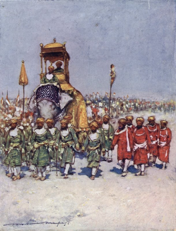 Jedna z najbardziej malowniczych Grup w Procesji Zastępców autorstwa Mortimer Ludington Menpes